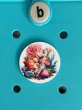Ocean Themed Bogg Charm-Sea Shell Coral Bogg Charm-New!